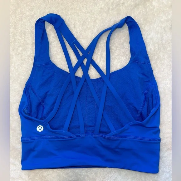 Lululemon energy longline bra bright blue - Picture 2 of 2